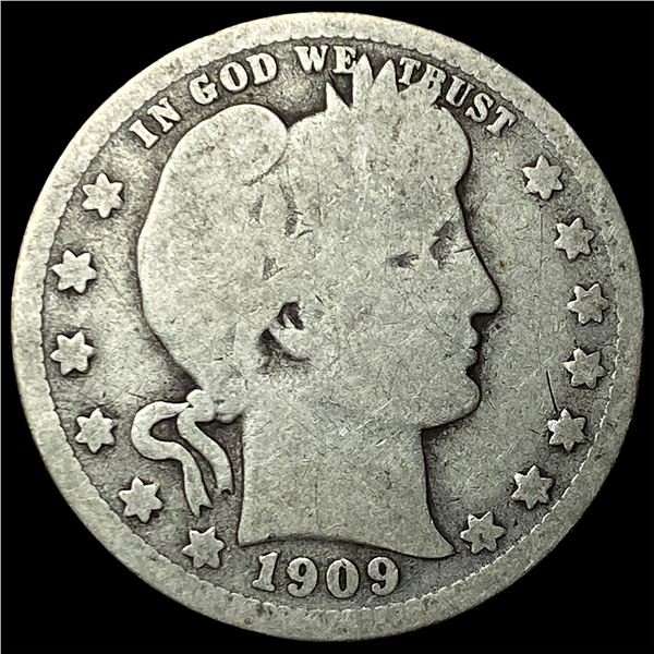 1909-O Barber Silver Quarter NICELY   CIRCULATED