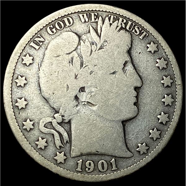 1901-S Silver Barber Half Dollar NICELY   CIRCULATED