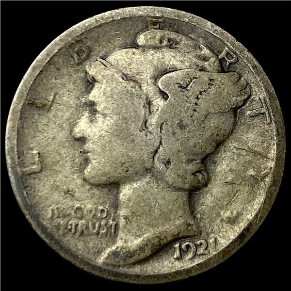 1921 Silver Mercury Dime LIGHTLY CIRCULATED