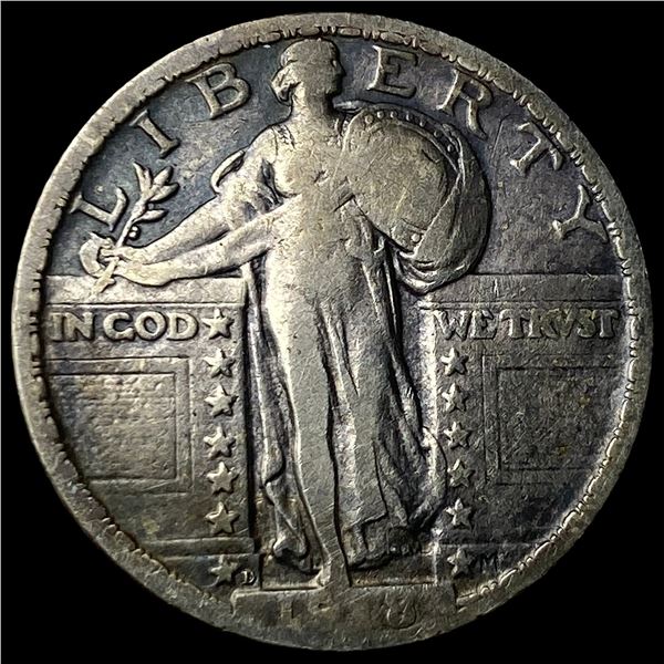 1918-D Standing Liberty Quarter LIGHTLY   CIRCULATED