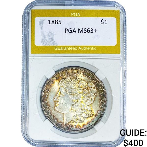 1885 Morgan Silver Dollar PGA MS63+