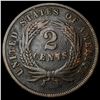 Image 2 : 1864 Small Motto Two Cent Piece LIGHT CIRC