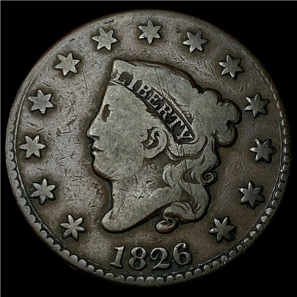 1826 Coronet Head Large Cent LIGHTLY   CIRCULATED