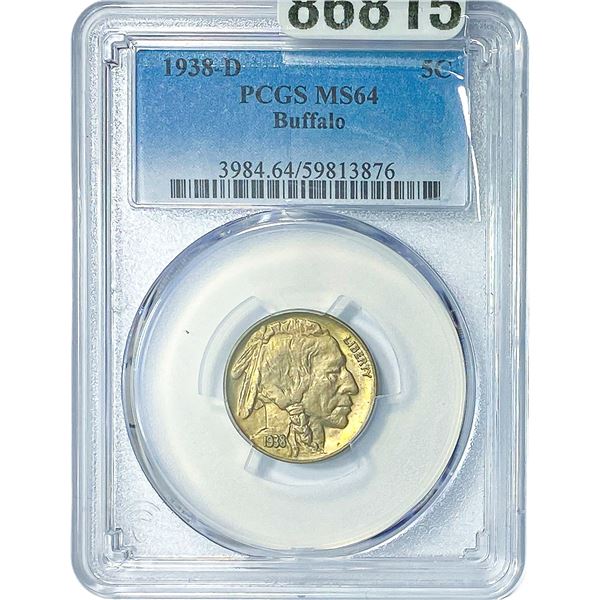 1938-D Buffalo Nickel PCGS MS64