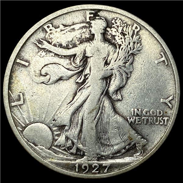 1927-S Silver Walking Liberty Half Dollar   NEARLY UNCIRCULATED