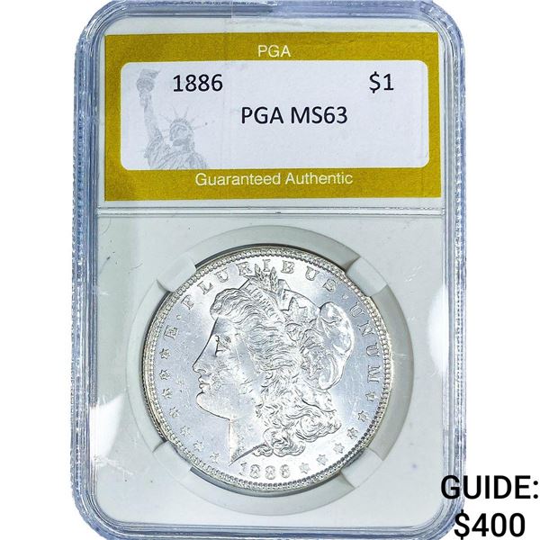 1886 Morgan Silver Dollar PGA MS63