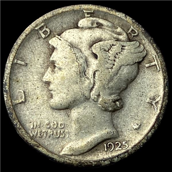 1925-S Mercury Dime LIGHTLY CIRCULATED