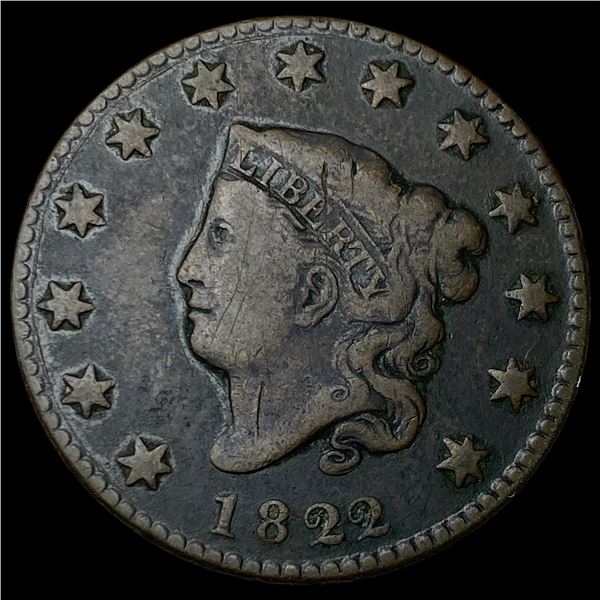 1822 Coronet Head Large Cent NICELY   CIRCULATED
