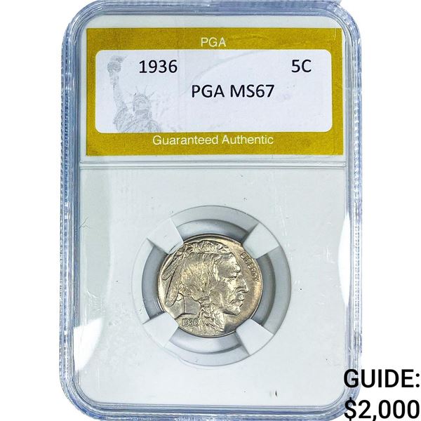 1936 Buffalo Nickel PGA MS67