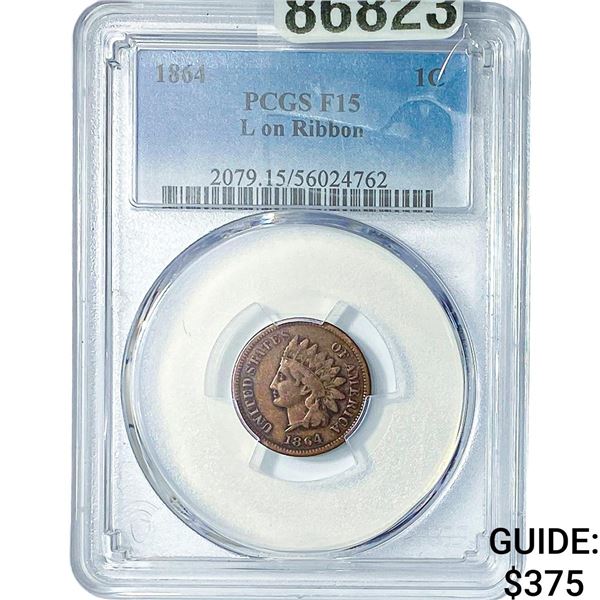 1864-L Indian Head Cent PCGS F15
