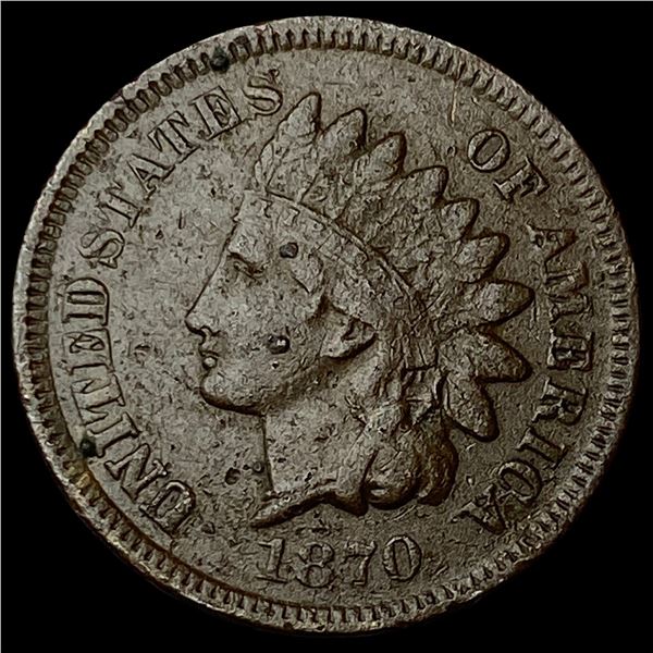 1870 Indian Head Cent NEARLY UNCIRCULATED