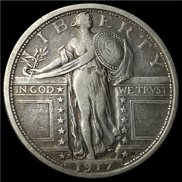 1917-S Silver Standing Liberty Quarter   LIGHTLY CIRCULATED