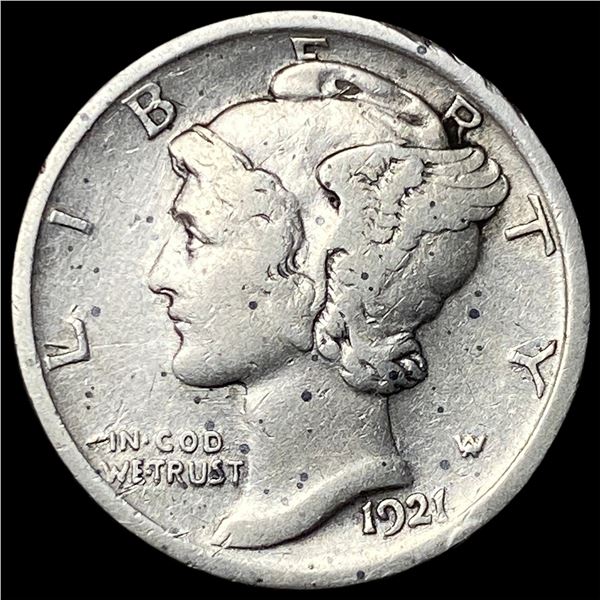 1921 Silver Mercury Dime LIGHTLY CIRCULATED