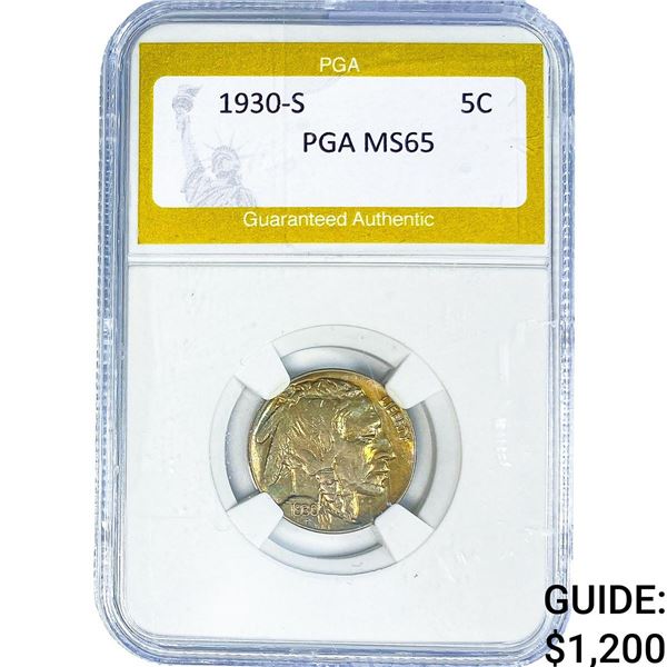 1930-S Buffalo Nickel PGA MS65