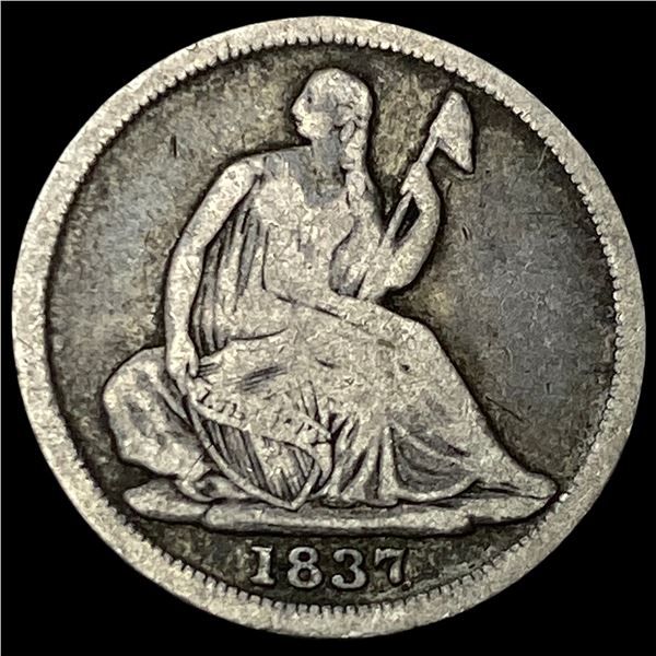 1837 Seated Liberty Half Dime NICELY  CIRCULATED