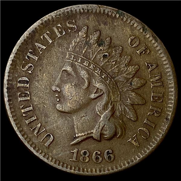 1866 Indian Head Cent NEARLY UNCIRCULATED