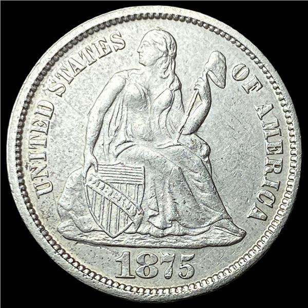1875 Seated Liberty Dime CLOSELY UNCIRCULATED