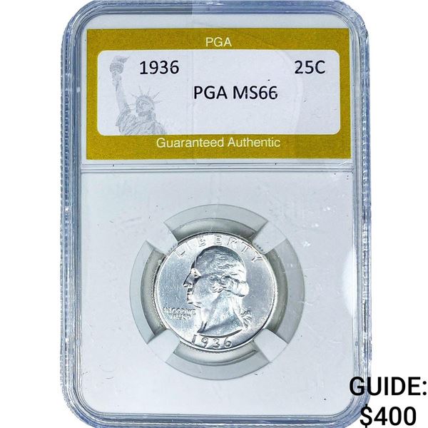 1936 Washington Silver Quarter PGA MS66