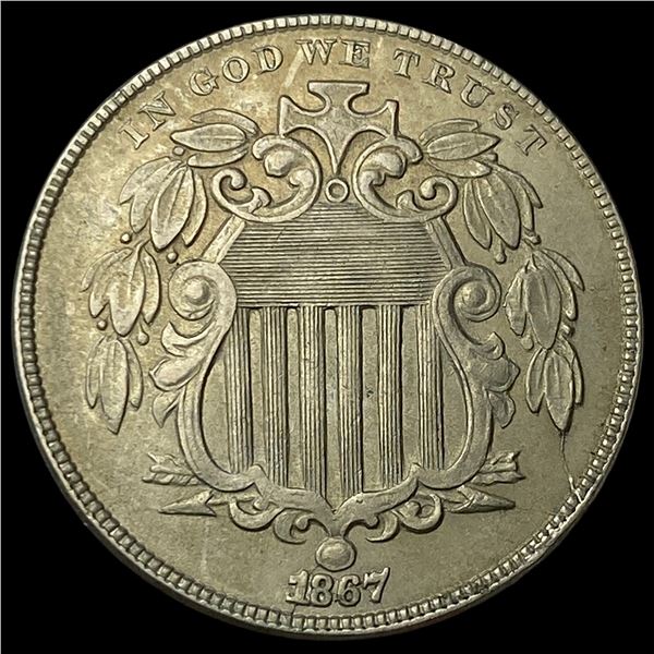 1867 Shield Nickel CLOSELY UNCIRCULATED