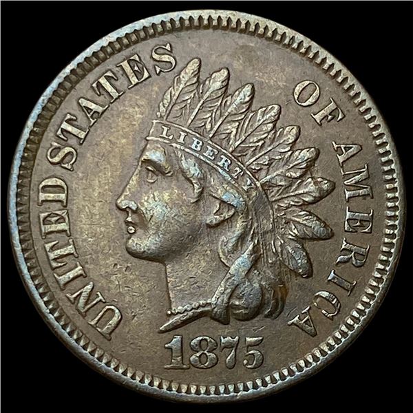 1875 Indian Head Cent CLOSELY UNCIRCULATED