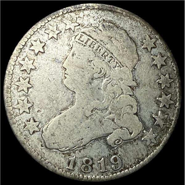 1819 Capped Bust Silver Quarter NICELY   CIRCULATED