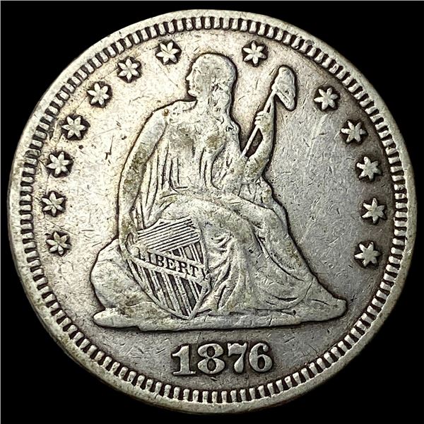 1876 Seated Liberty Quarter NEARLY  UNCIRCULATED