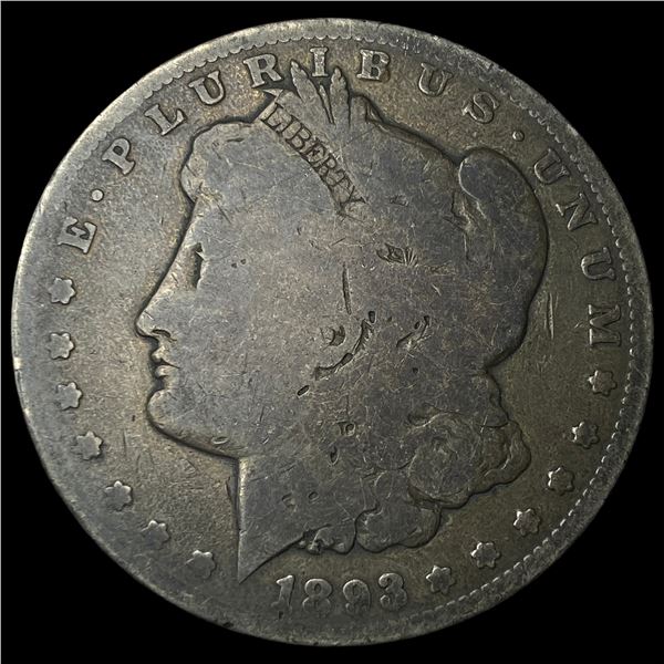 1893-CC Silver Morgan Dollar LIGHTLY  CIRCULATED