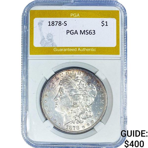 1878-S Morgan Silver Dollar PGA MS63