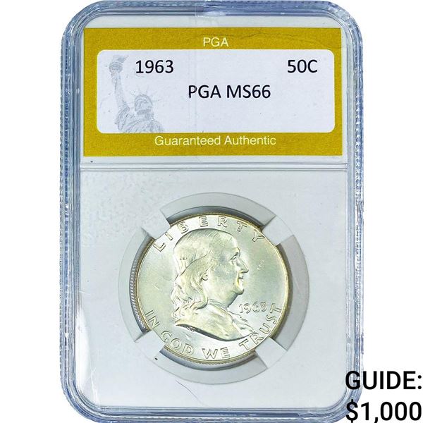 1963 Franklin Half Dollar PGA MS66