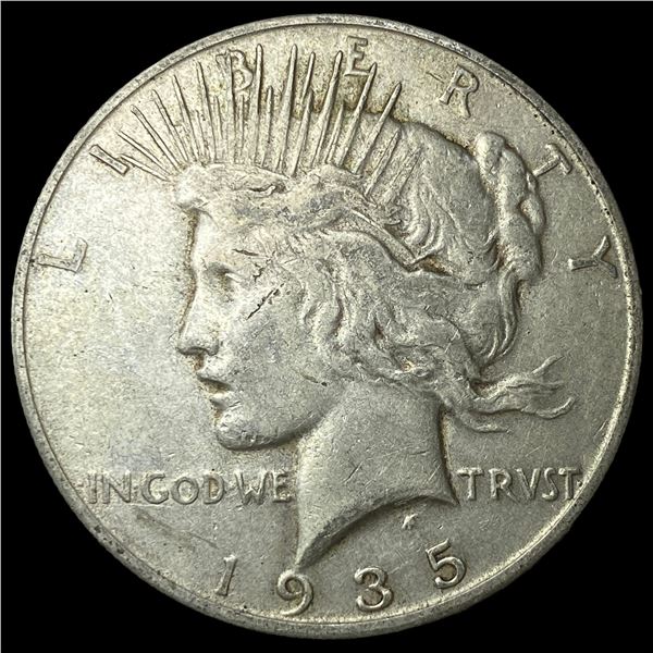 1935-S Silver Peace Dollar NEARLY  UNCIRCULATED
