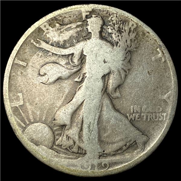 1919-D Silver Walking Liberty Half Dollar  LIGHTLY CIRCULATED