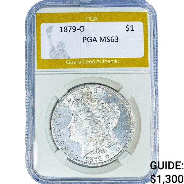 1879-O Morgan Silver Dollar PGA MS63