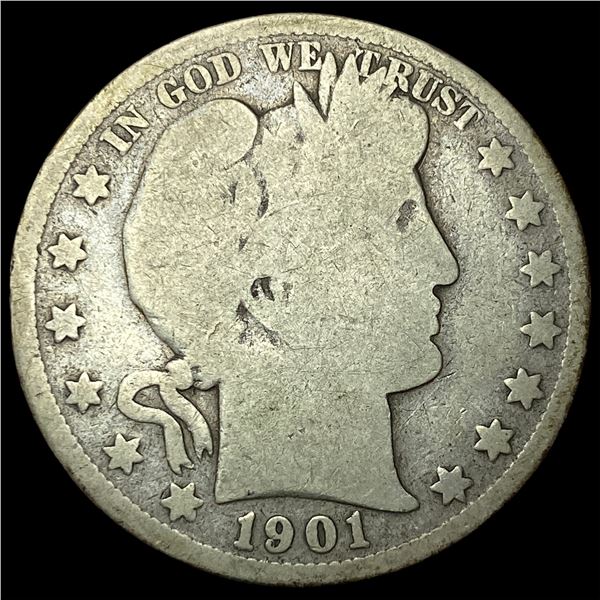1901-S Silver Barber Half Dollar NICELY  CIRCULATED