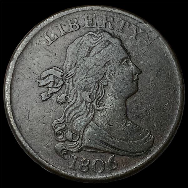 1806 Draped Bust Half Cent NEARLY  UNCIRCULATED