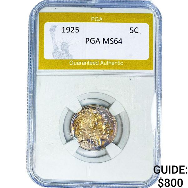 1925 Buffalo Nickel PGA MS64