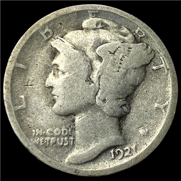 1921 Silver Mercury Dime LIGHTLY CIRCULATED