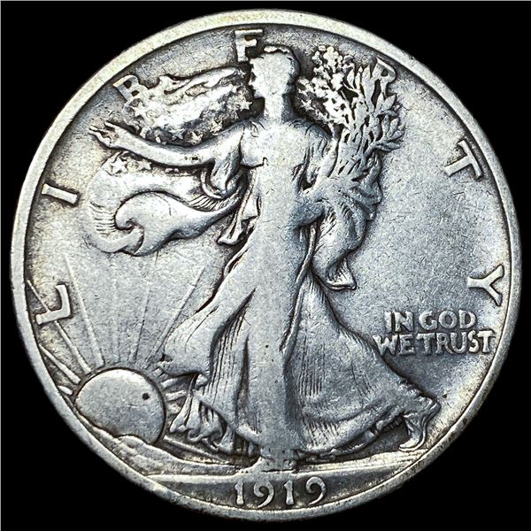 1919-D Walking Liberty Half Dollar NEARLY UNCIRCULATED