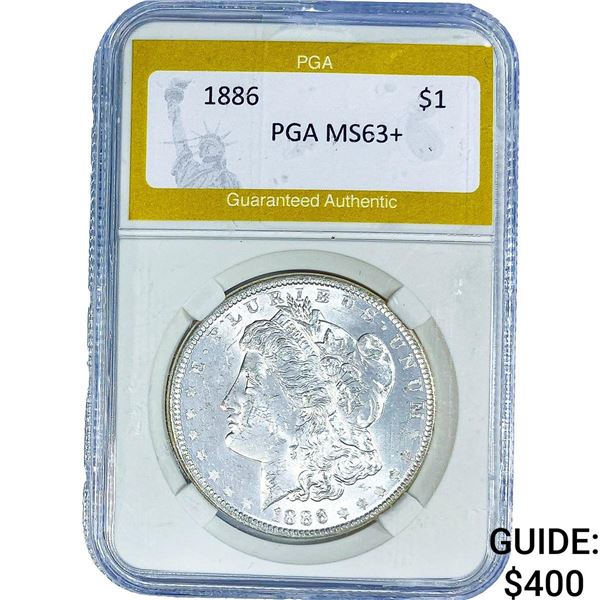 1886 Morgan Silver Dollar PGA MS63+