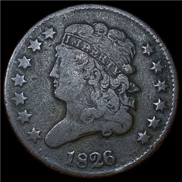 1826 Classic Head Half Cent NEARLY  UNCIRCULATED