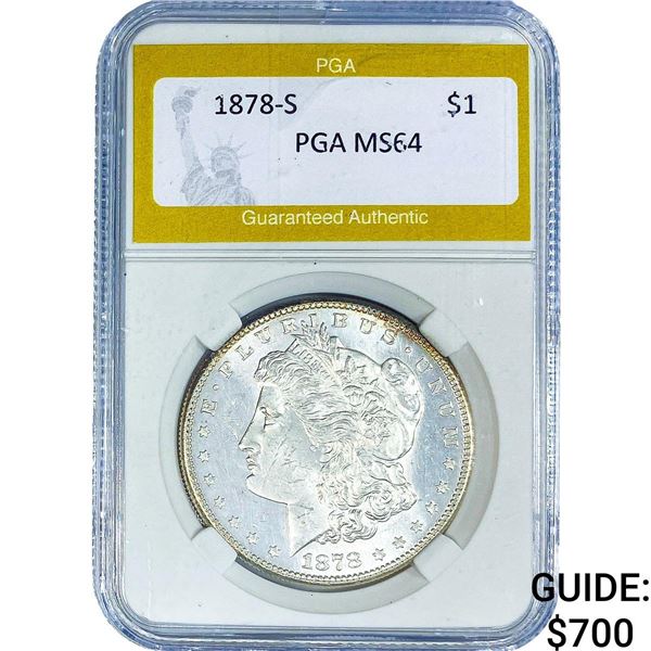 1878-S Morgan Silver Dollar PGA MS64