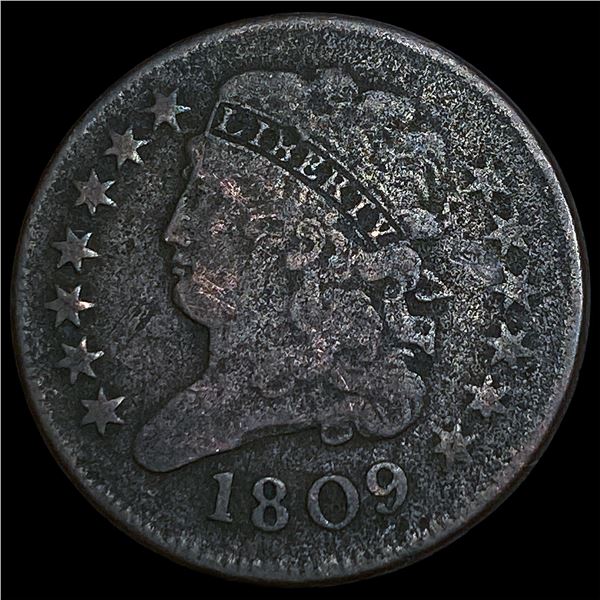 1809 Classic Head Half Cent NEARLY  UNCIRCULATED