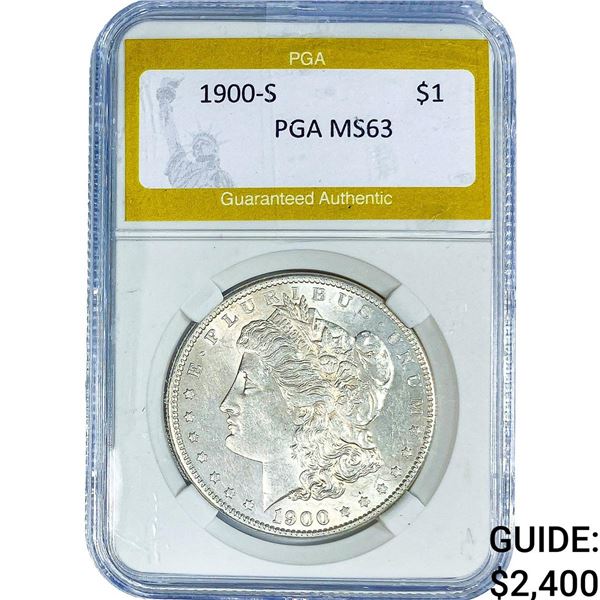 1900-S Morgan Silver Dollar PGA MS63
