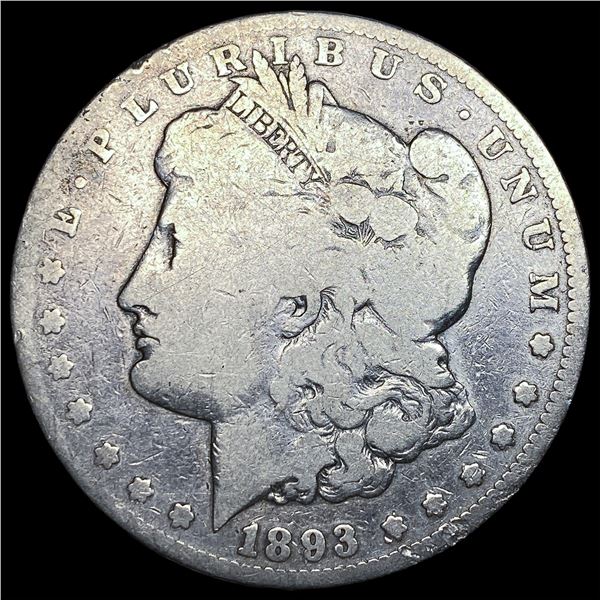 1893-CC Silver Morgan Dollar LIGHTLY  CIRCULATED