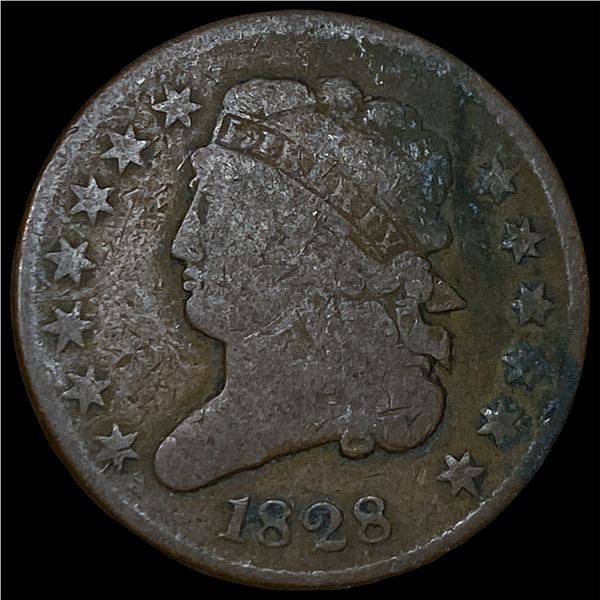 1828 Classic Head Half Cent NEARLY  UNCIRCULATED