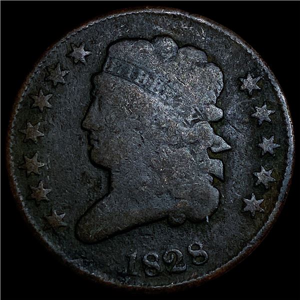 1828 Classic Head Half Cent NEARLY  UNCIRCULATED