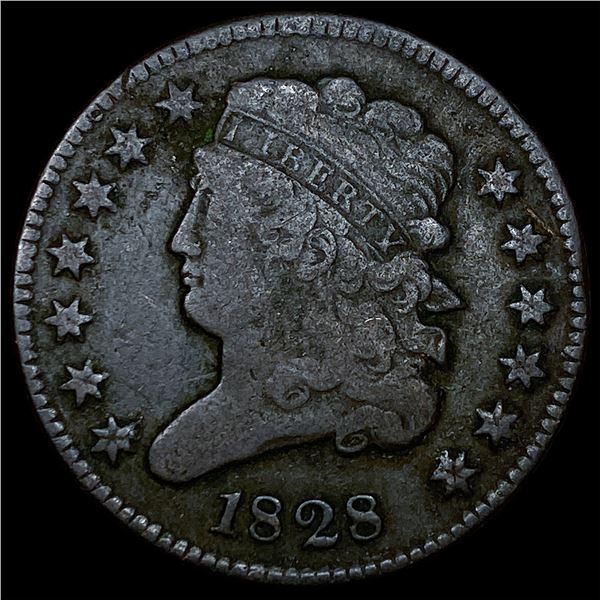 1828 Classic Head Half Cent NEARLY  UNCIRCULATED