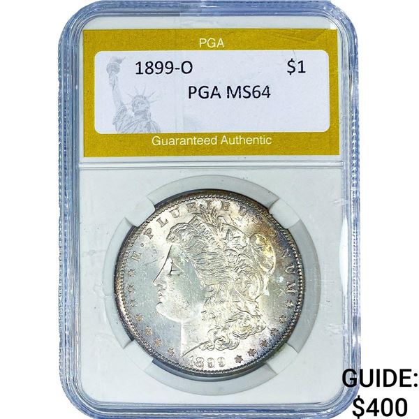 1899-O Morgan Silver Dollar PGA MS64