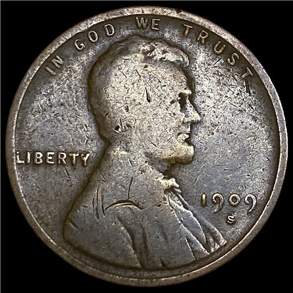 1909-S Lincoln Wheat Cent LIGHTLY CIRCULATED