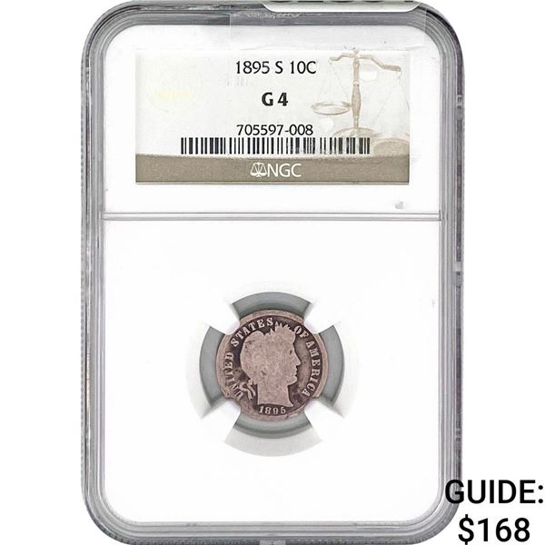 1895-S Barber Dime NGC G4