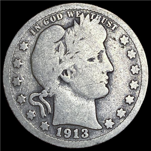 1913 Silver Barber Quarter LIGHTLY CIRCULATED